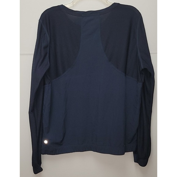 Champion Women's Navy Blue Long Sleeve Athletic Top Mesh Panels XL Athleticware - Picture 2 of 10